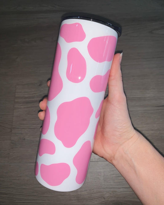 Strawberry Cow Print Stainless Steel 20oz Tumbler