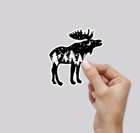 Mountain Moose Sticker