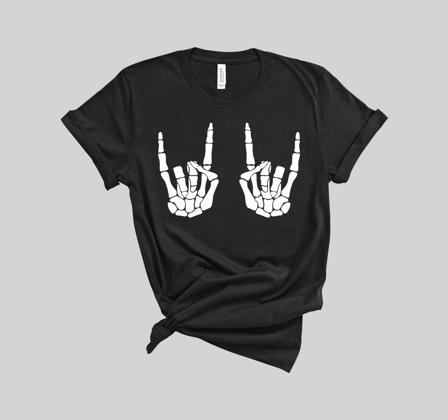 Rock-On Skeleton Hands Shirt